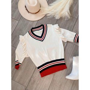 MEDIUM ACADEMIA STRIPED PREPPY VINTAGE STYLE TOP